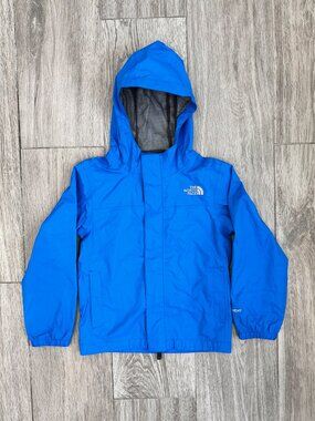 EUC The North Face Boys Blue Hyvent Rain Jacket size 6